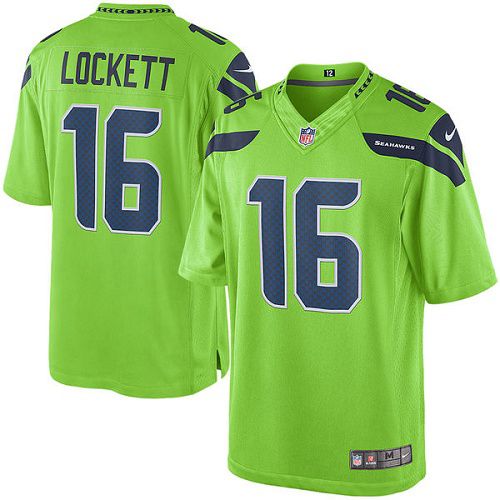 Men Seattle Seahawks #16 Tyler Lockett Nike Green Rush Limited NFL Jersey->seattle seahawks->NFL Jersey